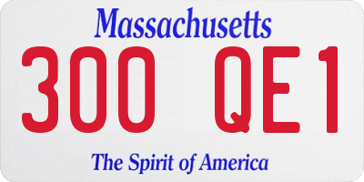 MA license plate 300QE1