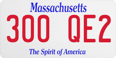 MA license plate 300QE2