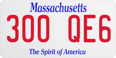 MA license plate 300QE6