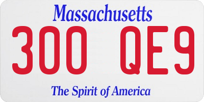 MA license plate 300QE9