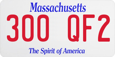 MA license plate 300QF2
