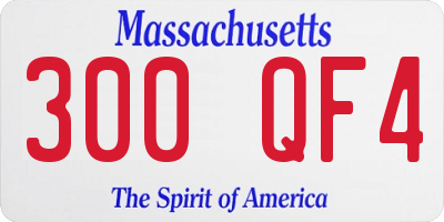 MA license plate 300QF4