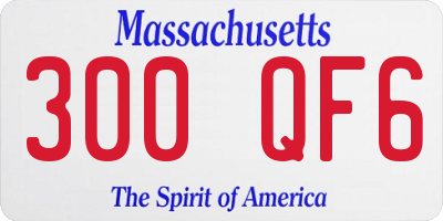 MA license plate 300QF6