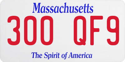 MA license plate 300QF9