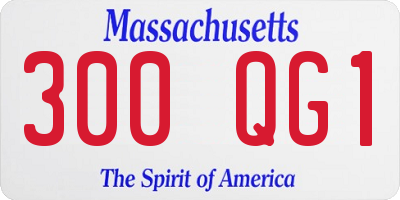 MA license plate 300QG1