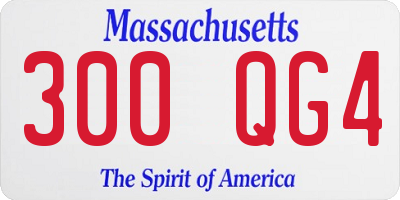 MA license plate 300QG4