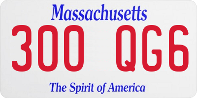 MA license plate 300QG6