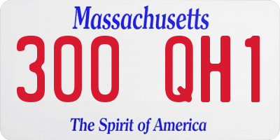 MA license plate 300QH1