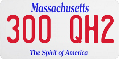 MA license plate 300QH2