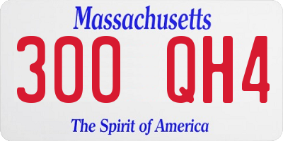 MA license plate 300QH4