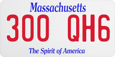 MA license plate 300QH6
