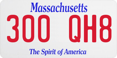 MA license plate 300QH8