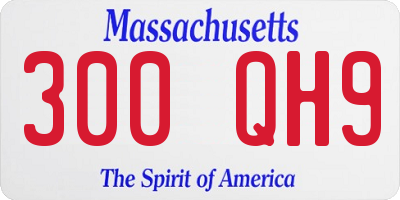 MA license plate 300QH9