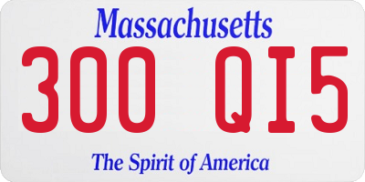 MA license plate 300QI5