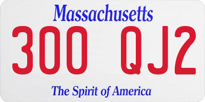 MA license plate 300QJ2