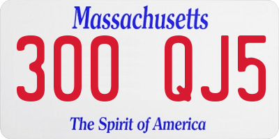 MA license plate 300QJ5
