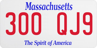 MA license plate 300QJ9