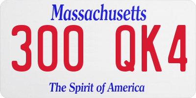 MA license plate 300QK4