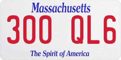 MA license plate 300QL6