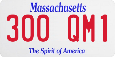 MA license plate 300QM1