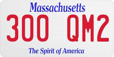 MA license plate 300QM2