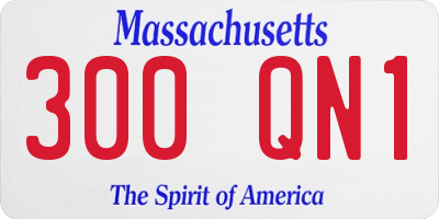 MA license plate 300QN1