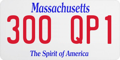 MA license plate 300QP1
