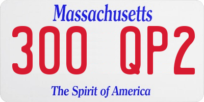 MA license plate 300QP2