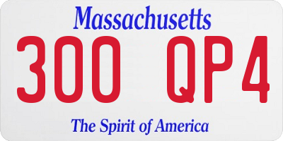 MA license plate 300QP4