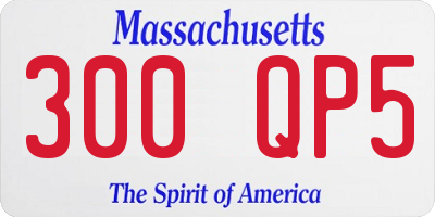 MA license plate 300QP5
