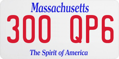 MA license plate 300QP6