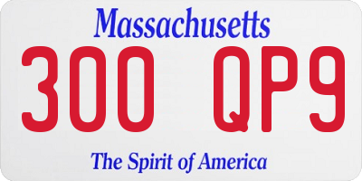 MA license plate 300QP9