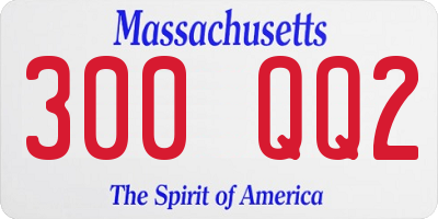 MA license plate 300QQ2