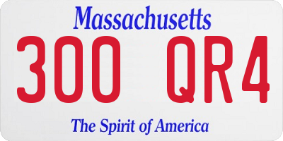 MA license plate 300QR4