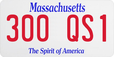 MA license plate 300QS1