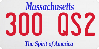 MA license plate 300QS2