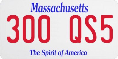 MA license plate 300QS5
