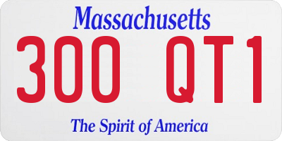 MA license plate 300QT1