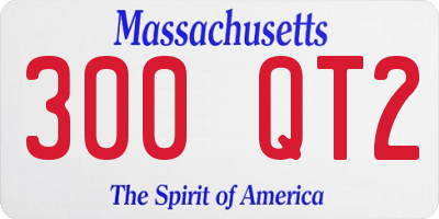 MA license plate 300QT2