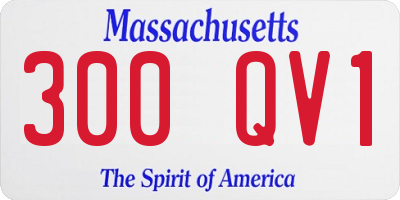 MA license plate 300QV1