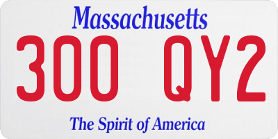 MA license plate 300QY2