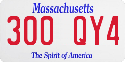 MA license plate 300QY4