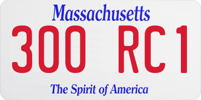 MA license plate 300RC1