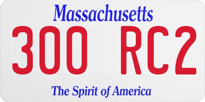 MA license plate 300RC2