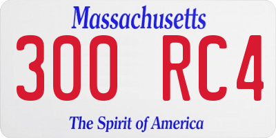 MA license plate 300RC4