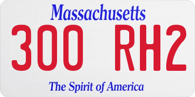 MA license plate 300RH2