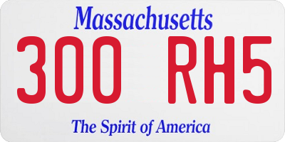 MA license plate 300RH5
