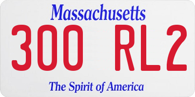 MA license plate 300RL2