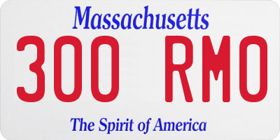 MA license plate 300RM0