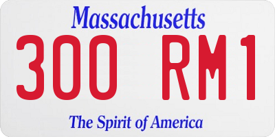 MA license plate 300RM1